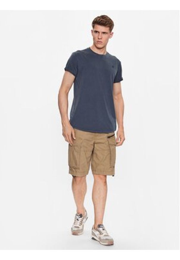 G-Star RAW - G-Star Raw T-Shirt D16396-2653-D418 Niebieski Regular Fit. Kolor: niebieski. Materiał: bawełna