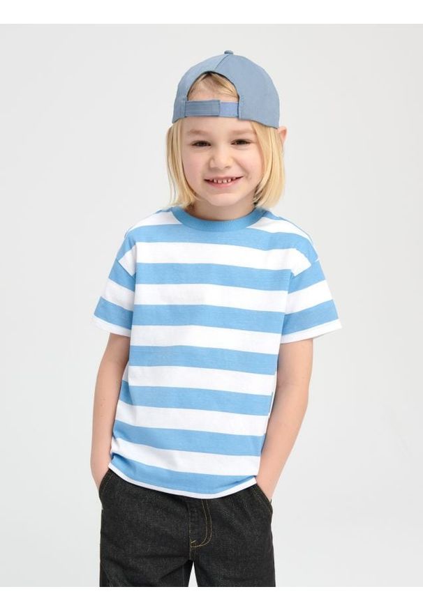 Sinsay - Koszulki 2 pack - mid blue. Materiał: bawełna, dzianina