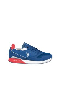 U.S. Polo Assn. Sneakersy "Nobil003" | Nobil003 | Mężczyzna | Niebieski. Kolor: niebieski. Materiał: materiał, skóra ekologiczna. Wzór: nadruk