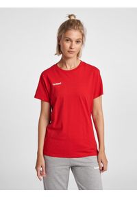 Koszulka sportowa z krótkim rękawem damska Hummel hmlGO cotton. Kolor: czerwony, wielokolorowy, różowy. Długość rękawa: krótki rękaw. Długość: krótkie