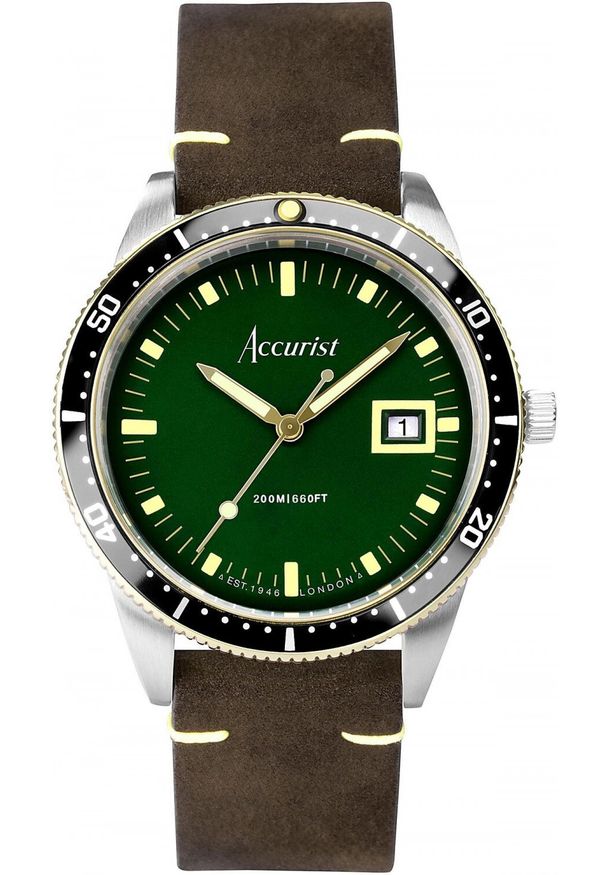 Zegarek Timex Zegarek męski Accurist 72000 brązowy. Kolor: brązowy