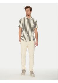 Blend Koszula 20718392 Beżowy Regular Fit. Kolor: beżowy. Materiał: len
