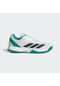 Adidas - Buty Courtflash Tennis Kids. Kolor: niebieski, wielokolorowy, biały. Materiał: materiał. Sport: turystyka piesza, tenis