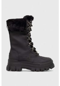 Buffalo śniegowce Aspha Duck Boot Warm kolor czarny 1622184. Nosek buta: okrągły. Zapięcie: sznurówki. Kolor: czarny. Materiał: guma. Obcas: na platformie. Styl: klasyczny #1