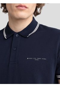 Big-Star - Koszulka męska polo granatowa Wladym 403. Okazja: na co dzień. Typ kołnierza: polo. Kolor: niebieski. Materiał: dzianina, materiał, jeans. Wzór: nadruk. Styl: elegancki, casual #6