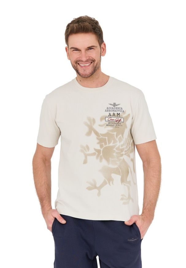 Aeronautica Militare - AERONAUTICA MILITARE Beżowy t-shirt M.C.. Kolor: beżowy
