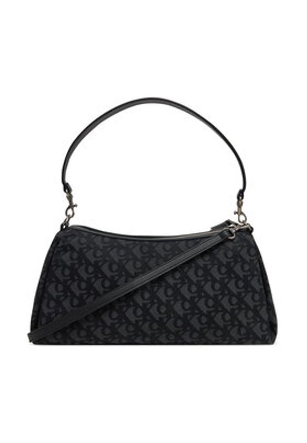Calvin Klein Jeans Torebka Drop Monogram Lg Shoulder Bag LV04K3114G Czarny. Kolor: czarny