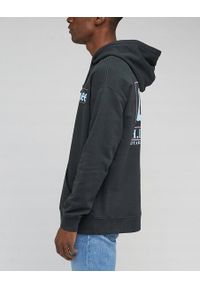 Lee - LEE LOOSE LOGO HOODIE MĘSKA BLUZA Z KAPTUREM LOGO WASHED BLACK LL17FTON. Typ kołnierza: kaptur #6