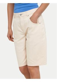 only - ONLY Bermudy Mate 15374734 Kremowy Loose Fit. Kolor: kremowy. Materiał: bawełna #6