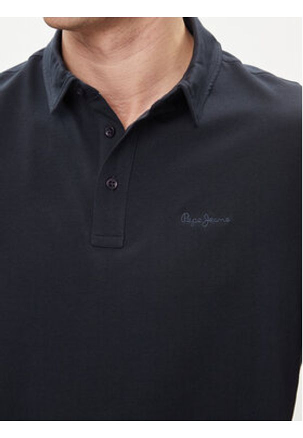 Pepe Jeans Polo Harper PM542157 Granatowy Regular Fit. Typ kołnierza: polo. Kolor: niebieski. Materiał: bawełna