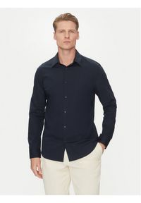 Calvin Klein Koszula LV04LB145G Granatowy Slim Fit. Kolor: niebieski. Materiał: bawełna #1