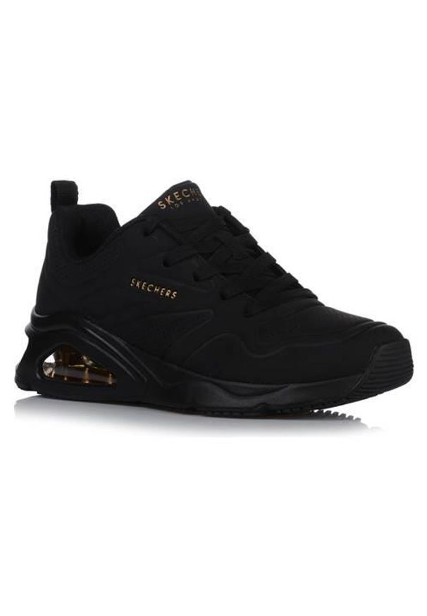 skechers - Buty do chodzenia damskie Skechers Tres-air Uno. Kolor: czarny. Materiał: materiał, syntetyk. Sport: turystyka piesza