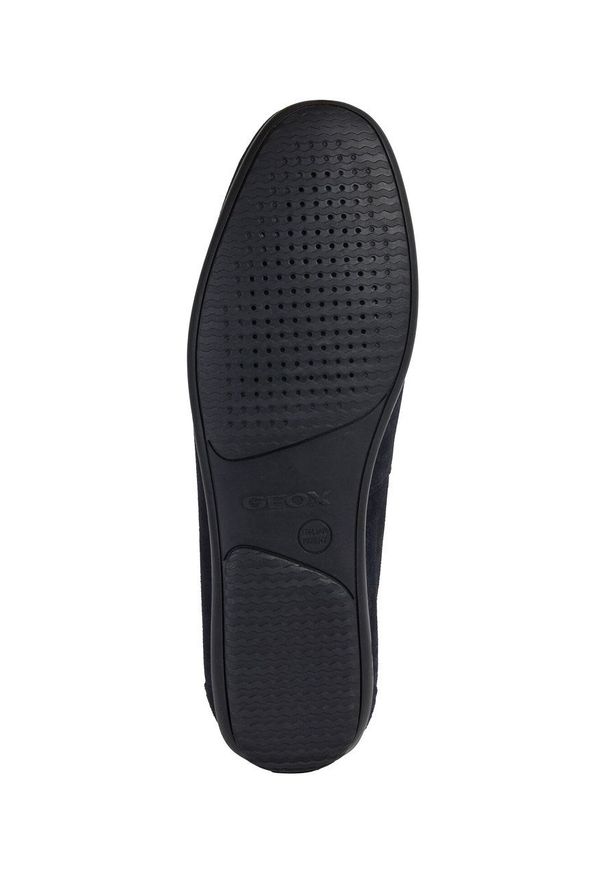 Geox - Mokasyny skórzane. Kolor: niebieski. Materiał: skóra