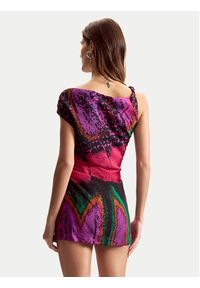 Desigual Sukienka letnia Beattl Lacroix 26SWVW59 Kolorowy Regular Fit. Materiał: wiskoza. Wzór: kolorowy. Sezon: lato #5