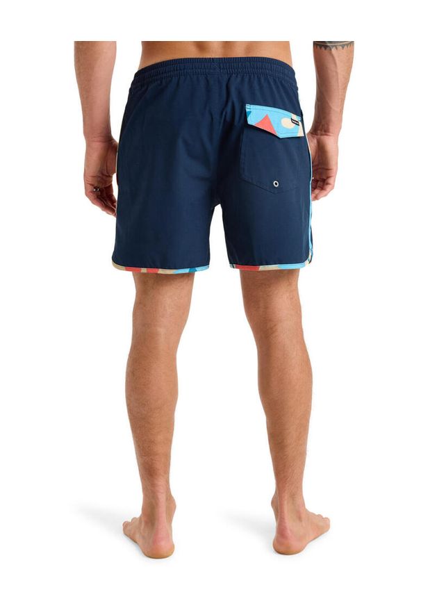 Quiksilver - Szorty kąpielowe dla Mężczyzn SURFSILK SCALLOP 16" Czarny. Kolor: niebieski. Materiał: elastan, poliester. Styl: sportowy