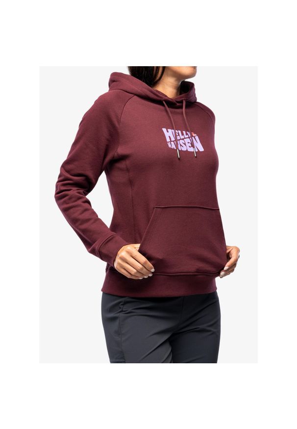 Bluza z kapturem damska Helly Hansen F2F Organic Cotton Hoodie. Typ kołnierza: kaptur. Kolor: czerwony