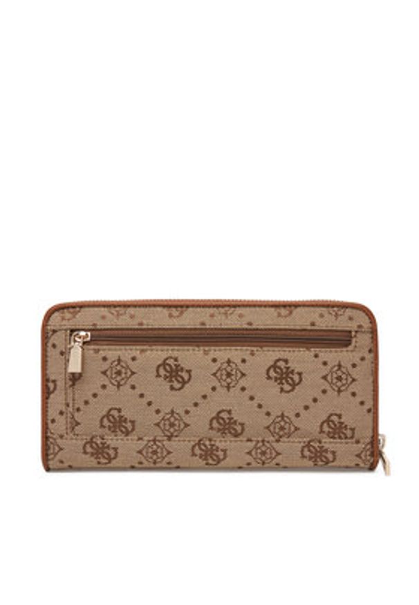 Guess Portfel Neda Slg SWJP96 54146 Beżowy. Kolor: beżowy. Materiał: materiał