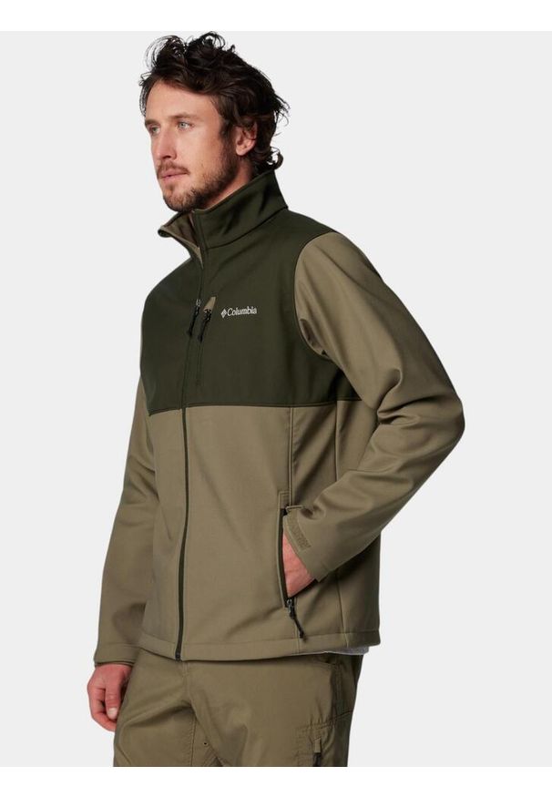 columbia - Kurtka softshell męska Columbia Ascender. Kolor: zielony. Materiał: softshell