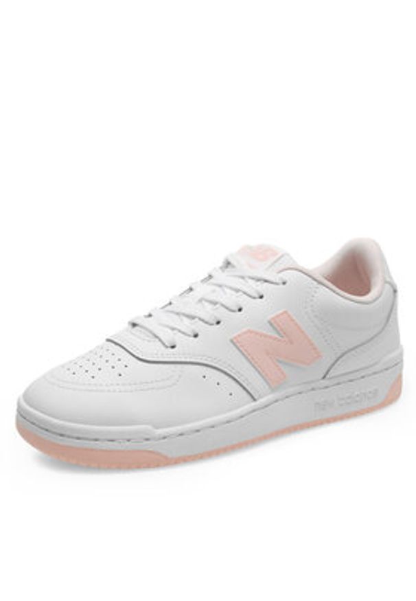 New Balance Sneakersy BBW80WPK Biały. Kolor: biały. Materiał: skóra