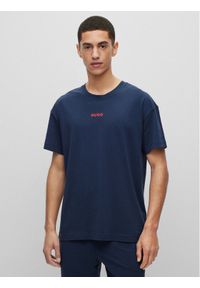 Hugo T-Shirt Linked 50493057 Granatowy Relaxed Fit. Kolor: niebieski. Materiał: bawełna #1