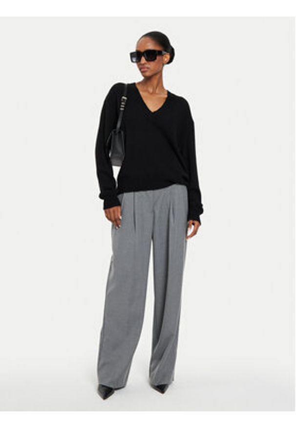 Kontatto Sweter 3M0177 Czarny Regular Fit. Kolor: czarny. Materiał: syntetyk