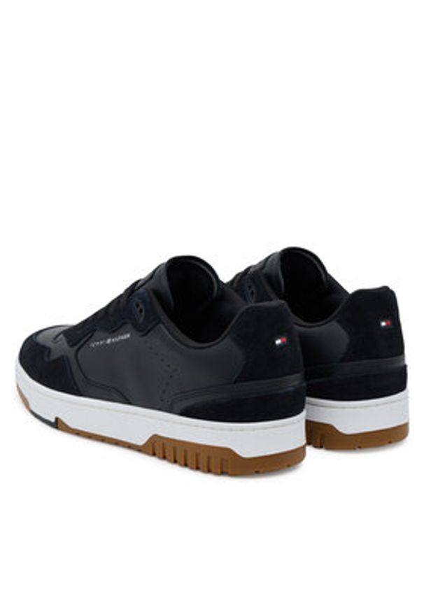 TOMMY HILFIGER - Tommy Hilfiger Sneakersy Th Basket Better Mix FM0FM05520 Czarny. Kolor: czarny. Materiał: skóra