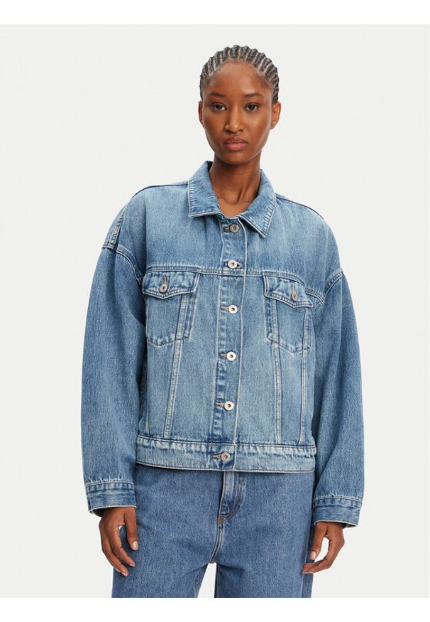 Hugo - HUGO Kurtka jeansowa Lou 50541559 Niebieski Regular Fit. Kolor: niebieski. Materiał: bawełna