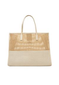 TOMMY HILFIGER - Tommy Hilfiger Torebka Th City Summer Tote Woven AW0AW17640 Beżowy. Kolor: beżowy #3