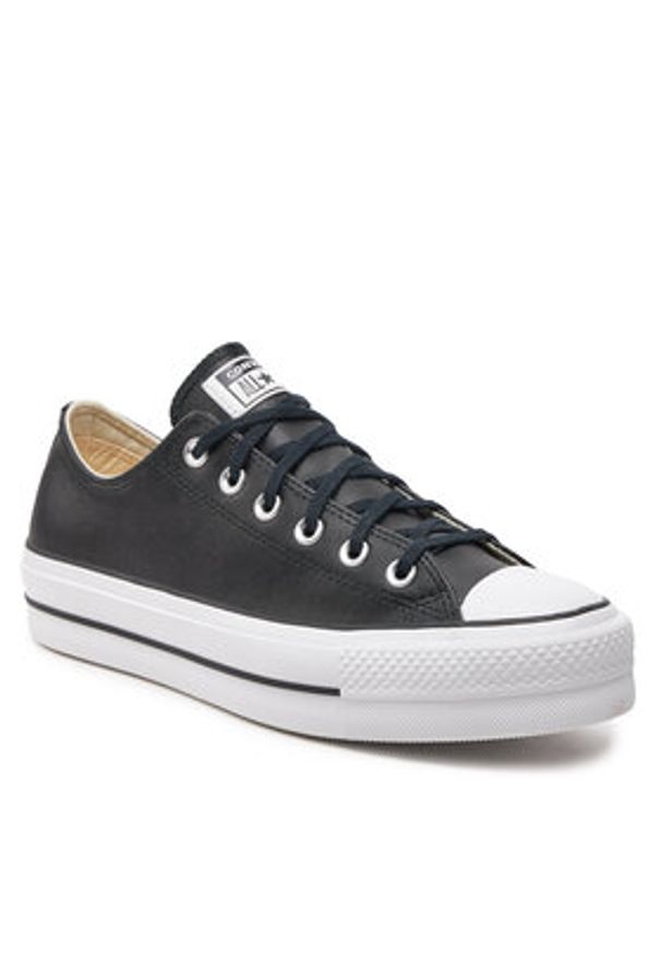 Converse Trampki Ctas Lift Clean Ox 561681C Czarny. Kolor: czarny. Materiał: skóra