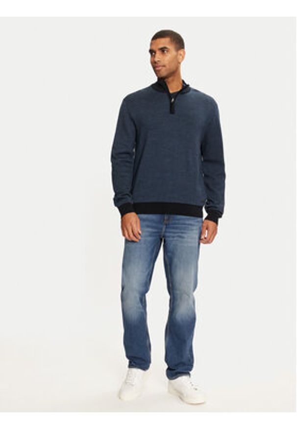 Pierre Cardin Sweter C5 51052/000/5069 Granatowy Regular Fit. Kolor: niebieski. Materiał: bawełna