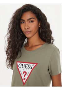 Guess T-Shirt W1YI1B I3Z14 Zielony Regular Fit. Kolor: zielony. Materiał: bawełna #3