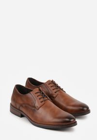 Born2be - Jasnobrązowe Eleganckie Półbuty ze Skórzaną Wkładką i Ozdobnymi Przeszyciami Iphaera. Okazja: do pracy, na spotkanie biznesowe. Kolor: brązowy. Materiał: skóra. Styl: elegancki #4