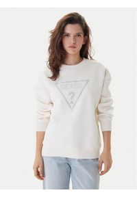 Guess Bluza W6RQ16 KB681 Écru Regular Fit. Materiał: bawełna, syntetyk #1