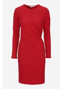 Cellbes - Dzianinowa sukienka dopasowana do ciała. Kolor: czerwony. Materiał: dzianina. Długość rękawa: długi rękaw. Styl: klasyczny #3