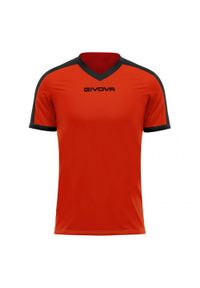 Givova - Męska Koszulka Interlock Revolution. Kolor: żółty, wielokolorowy, pomarańczowy, czarny