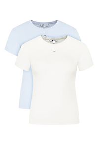 Tommy Jeans Komplet 2 t-shirtów DW0DW21430 Kolorowy Slim Fit. Materiał: bawełna. Wzór: kolorowy