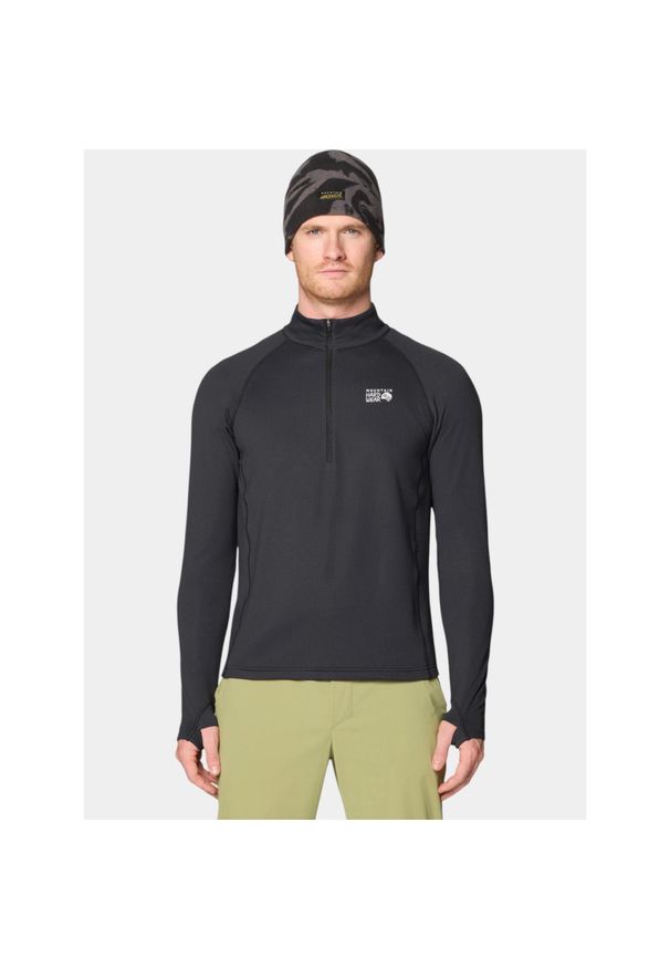 MOUNTAIN HARDWEAR - Sweter Męski Mountain Hardwear Crater Lake Heavyweight. Kolor: czarny. Materiał: polar. Sport: turystyka piesza