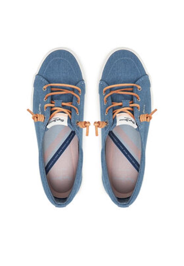 Pepe Jeans Sneakersy Kenton Denim PLS31602 Niebieski. Kolor: niebieski. Materiał: materiał