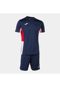 Zestaw Sportowy Joma Danubio II 3XS - Granatowy/Czerwony/Biały. Kolor: niebieski, czerwony, wielokolorowy. Materiał: poliester. Sport: piłka nożna, fitness #1