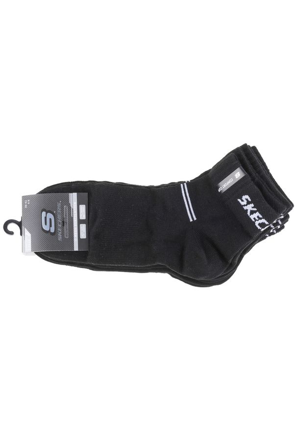skechers - Skarpetki sportowe dla dorosłych 5PPK Wm Mesh Ventilation Quarter Socks. Kolor: czarny. Materiał: bawełna, mesh, poliamid, elastan
