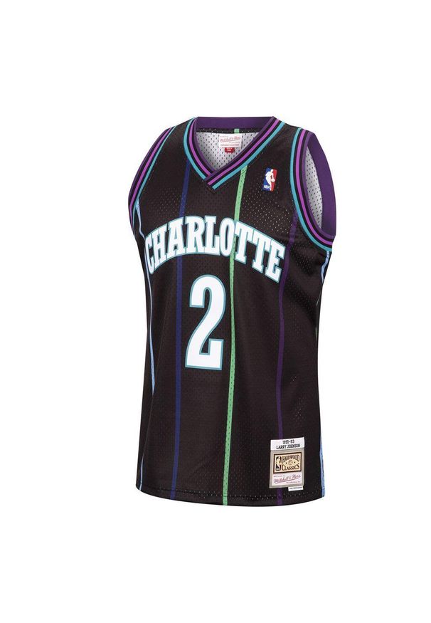 Mitchell & Ness - Koszulka NBA Charlotte Hornets Larry Johnson. Kolor: czarny. Sport: koszykówka
