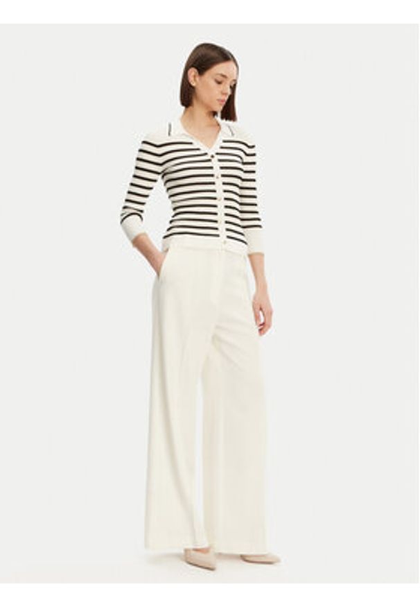 Morgan Kardigan 251-MAEL Biały Slim Fit. Kolor: biały. Materiał: wiskoza