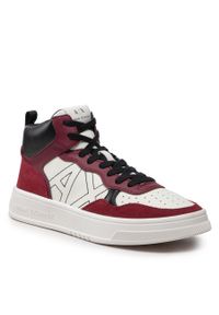 Sneakersy Armani Exchange XUZ040 XV601 N482 Off White/Boreaux. Kolor: biały. Materiał: skóra #1