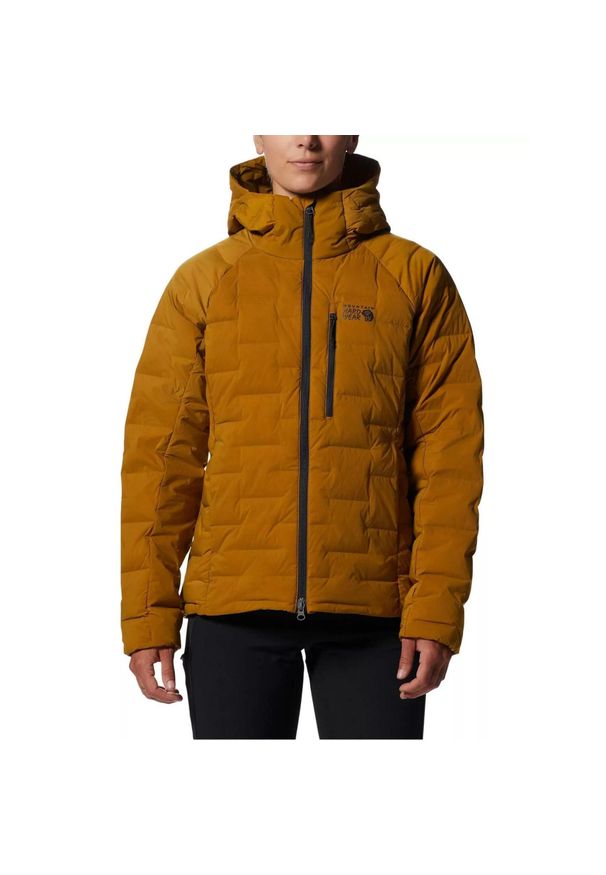 MOUNTAIN HARDWEAR - Kurtka puchowa damska Mountain Hardwear Stretchdown Hoody. Kolor: zielony. Materiał: puch. Sport: turystyka piesza