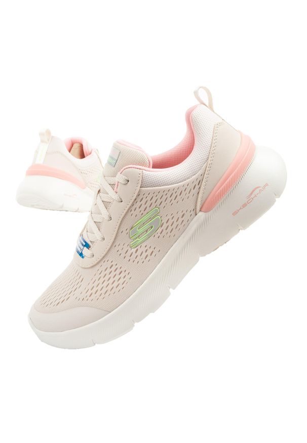 skechers - Buty sportowe sneakersy damskie Skechers Air Dynamight 2.0 beżowe. Kolor: różowy, beżowy, wielokolorowy. Model: Skechers Sport. Sport: turystyka piesza, fitness