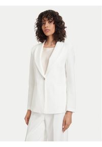 Maryley Marynarka 26EB187/43VA Kremowy Regular Fit. Kolor: kremowy. Materiał: syntetyk #1