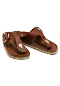 Birkenstock Japonki Gizeh Big Buckle 1018785 Brązowy. Kolor: brązowy. Materiał: skóra #4