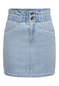 only - ONLY Spódnica jeansowa 15195868 Niebieski Regular Fit. Kolor: niebieski. Materiał: bawełna #7