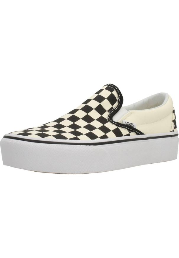 Vans - Obuwie sportowe Kobieta VANS UA Classic Slip-On Platform. Okazja: na co dzień. Zapięcie: bez zapięcia. Kolor: beżowy. Obcas: na platformie. Model: Vans Classic