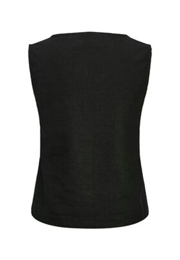 JJXX Top Breeze 12269734 Czarny Relaxed Fit. Kolor: czarny. Materiał: len